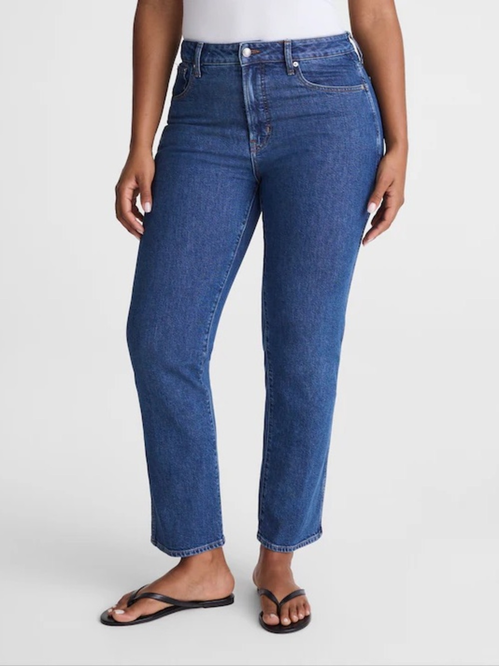 Madewell The Curvy Longline Straight Crop Jeans in Marina Blue Wash NWT Size 29